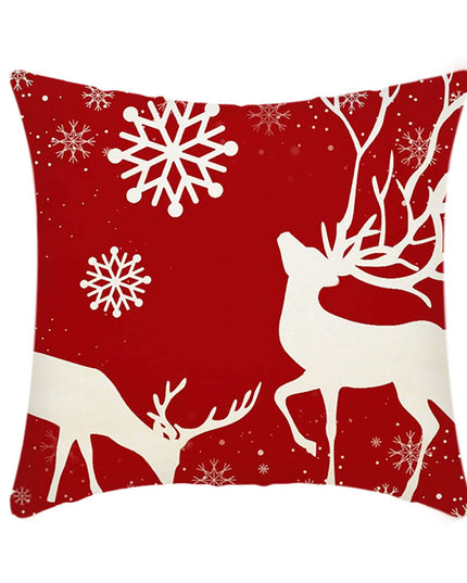 Merry Christmas Cushion Cover 45cm Elk Santa Claus Short Plush Sofa Pillow Cover Home Decor Pillowcase Christmas Decoration
