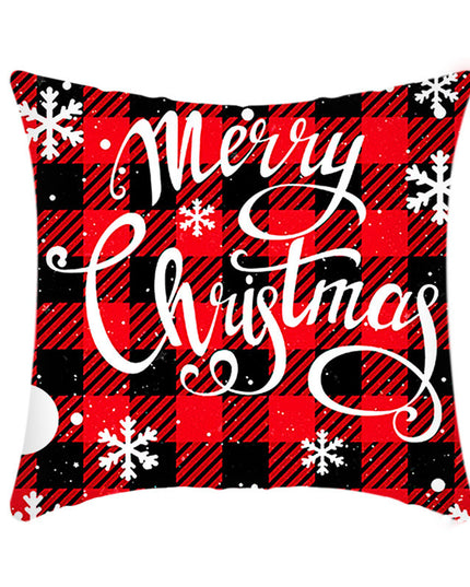 Merry Christmas Cushion Cover 45cm Elk Santa Claus Short Plush Sofa Pillow Cover Home Decor Pillowcase Christmas Decoration