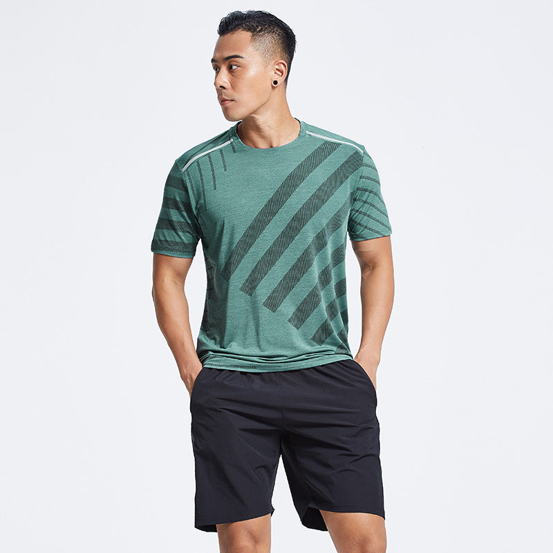 Workout Clothes Men's Short-sleeved Shirt Sports Suit Breathable T-shirt - Here 4 you