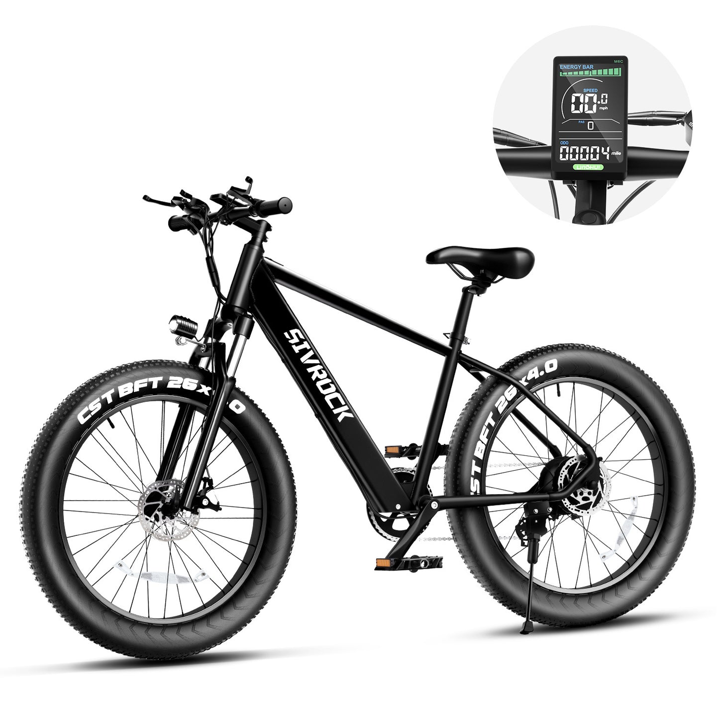 Professional Electric Bike For Adults, 26 X 4.0 Inches Fat Tire Electric Mountain Bicycle, 1000W Motor 48V 15Ah Ebike For Trail Riding, Excursion And Commute, UL And GCC Certified (USA ONLY)