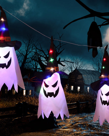Halloween Holiday Decoration Lanterns Cloth Art Ghost Halloween String Lights