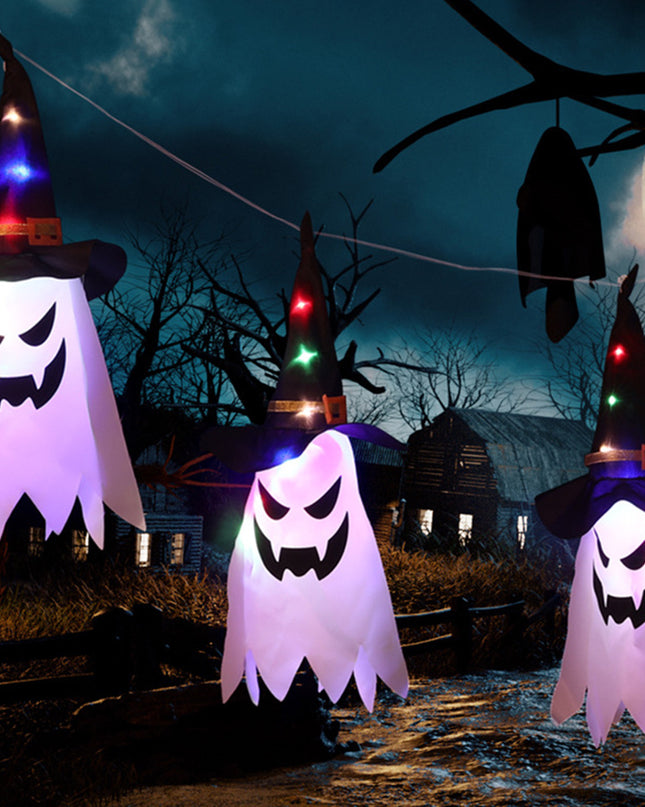 Halloween Holiday Decoration Lanterns Cloth Art Ghost Halloween String Lights