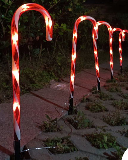 Solar Powered Cane String Lights Christmas Outdoor Decor
