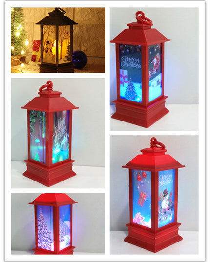 Lantern Santa Claus Snowman Light Merry Christmas Home Decor