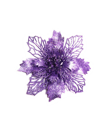 Glitter Artifical Christmas Flowers Christmas Tree Decorations