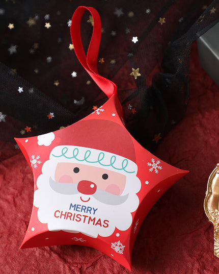 Christmas Gift Boxes Santa Claus Candy Box Star Shape Merry Christmas Boxes Kids Gifts