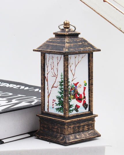 Lantern Santa Claus Snowman Light Merry Christmas Home Decor