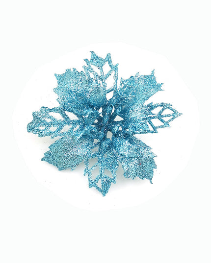 Glitter Artifical Christmas Flowers Christmas Tree Decorations