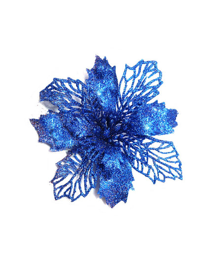 Glitter Artifical Christmas Flowers Christmas Tree Decorations