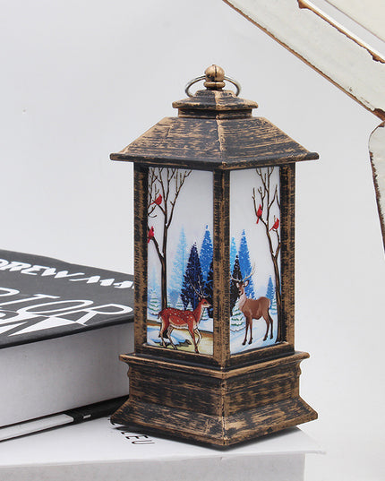 Lantern Santa Claus Snowman Light Merry Christmas Home Decor