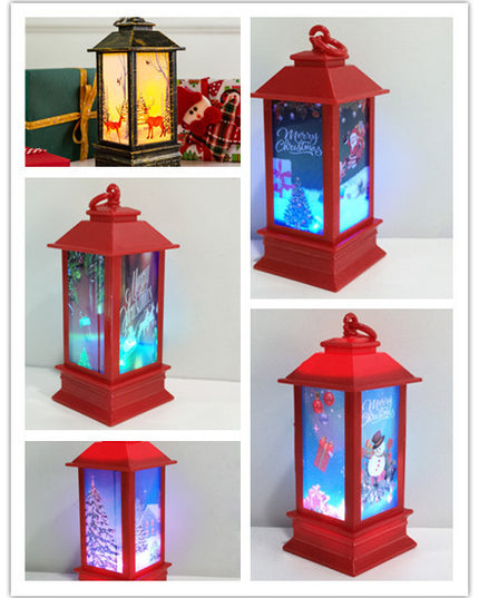 Lantern Santa Claus Snowman Light Merry Christmas Home Decor