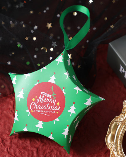 Christmas Gift Boxes Santa Claus Candy Box Star Shape Merry Christmas Boxes Kids Gifts