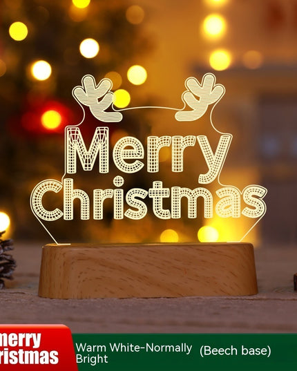 Christmas Decoration 3D Lamp Acrylic LED Night Lights