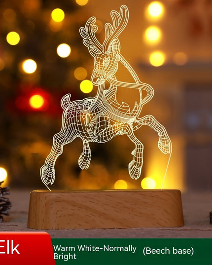 Christmas Decoration 3D Lamp Acrylic LED Night Lights