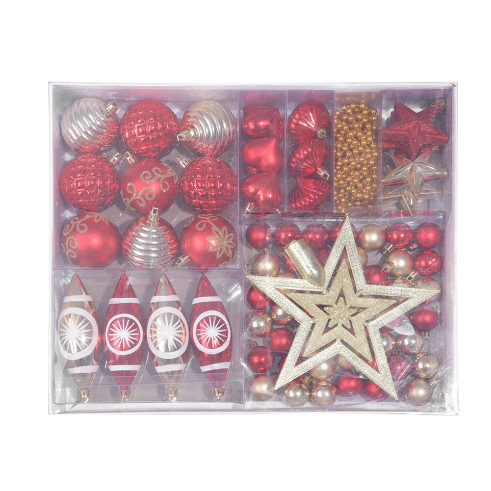 Christmas Tree Decorations Xmas Ornaments Red Gold Silver Blue