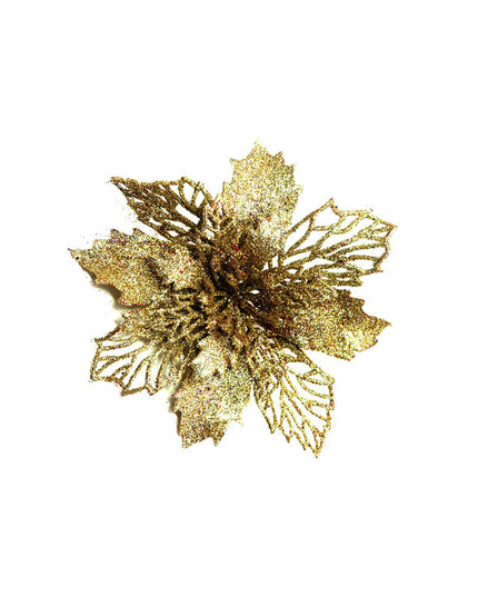 Glitter Artifical Christmas Flowers Christmas Tree Decorations