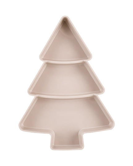 Christmas Tree Shaped Fruit Platter Creative Plates Storage Box Dried Fruit Snack Plates Divided Candy Dessert Plate Container