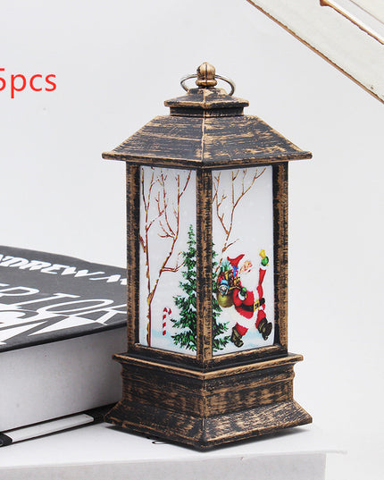 Lantern Santa Claus Snowman Light Merry Christmas Home Decor