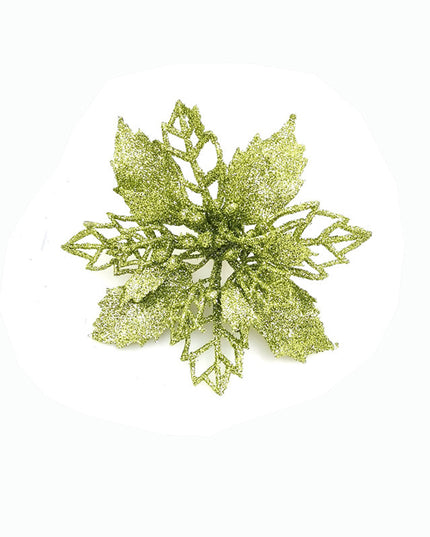 Glitter Artifical Christmas Flowers Christmas Tree Decorations
