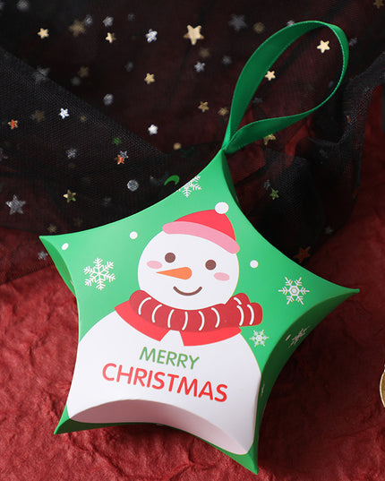 Christmas Gift Boxes Santa Claus Candy Box Star Shape Merry Christmas Boxes Kids Gifts