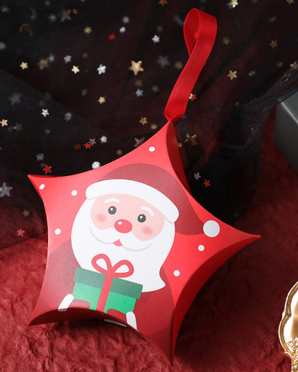 Christmas Gift Boxes Santa Claus Candy Box Star Shape Merry Christmas Boxes Kids Gifts