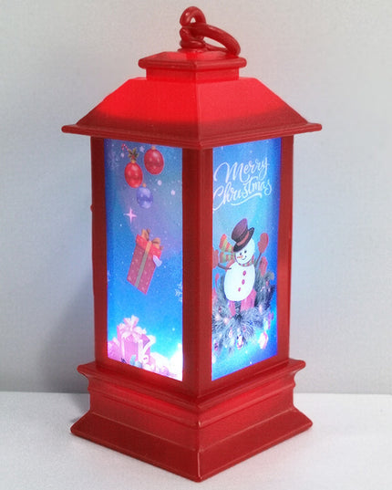 Lantern Santa Claus Snowman Light Merry Christmas Home Decor