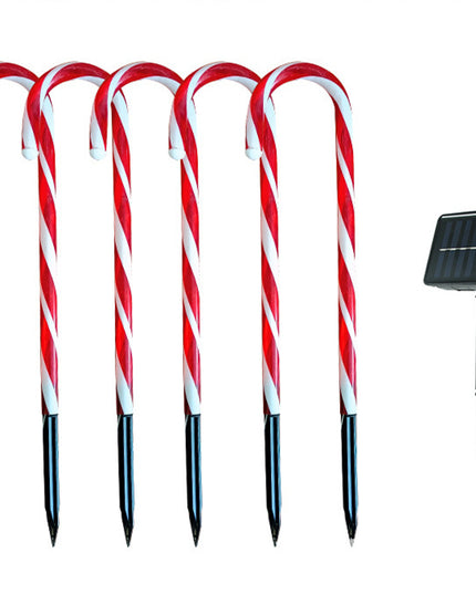 Solar Powered Cane String Lights Christmas Outdoor Decor