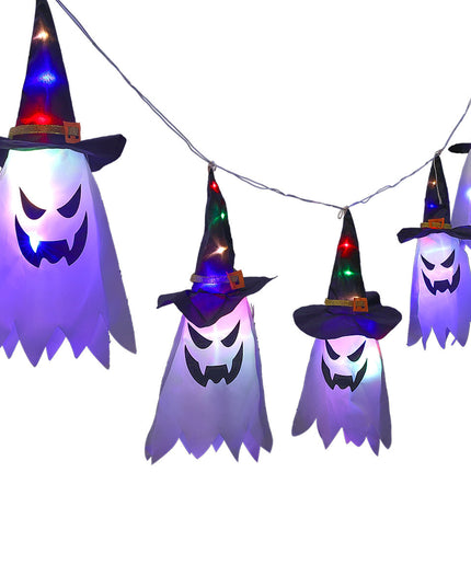 Halloween Holiday Decoration Lanterns Cloth Art Ghost Halloween String Lights