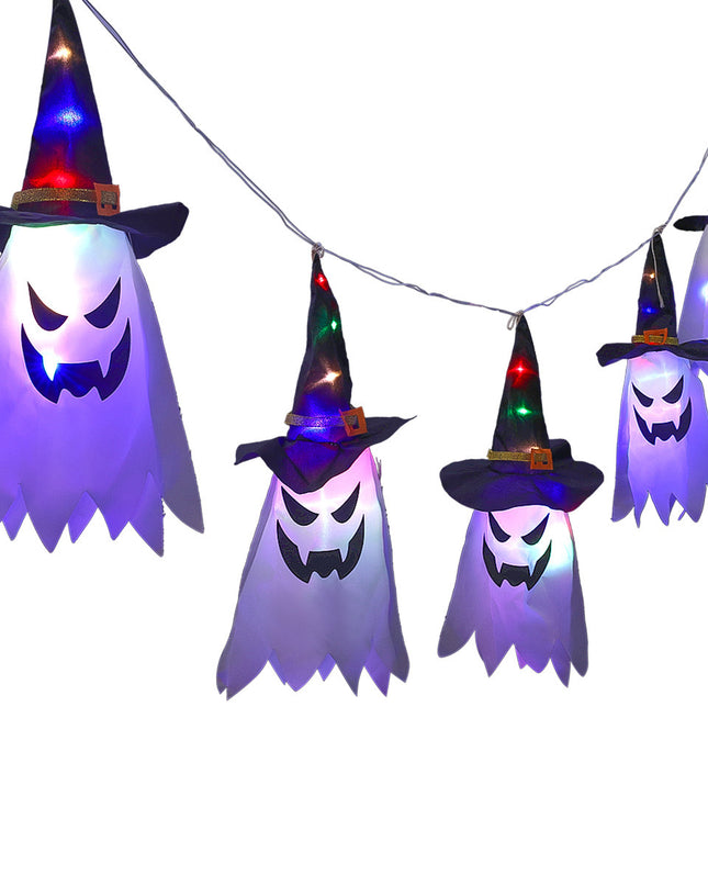 Halloween Holiday Decoration Lanterns Cloth Art Ghost Halloween String Lights