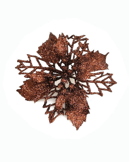 Glitter Artifical Christmas Flowers Christmas Tree Decorations