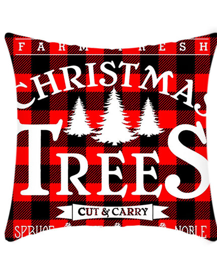 Merry Christmas Cushion Cover 45cm Elk Santa Claus Short Plush Sofa Pillow Cover Home Decor Pillowcase Christmas Decoration