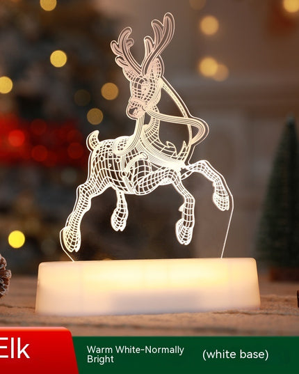 Christmas Decoration 3D Lamp Acrylic LED Night Lights