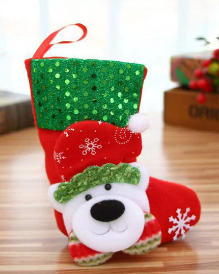 Christmas Decorations Christmas Stocking Pendant Christmas Stocking Gift Bag Hanging Piece