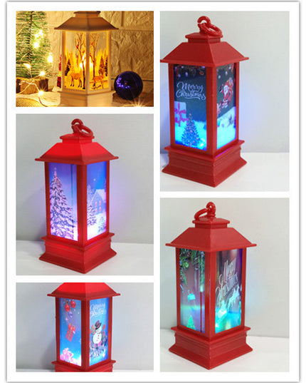 Lantern Santa Claus Snowman Light Merry Christmas Home Decor