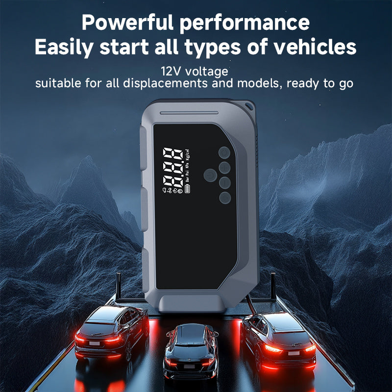 Car Battery Starter With Air Compressor 150PSI With Digital Tire Inflator 12V Car Battery (USA ONLY)