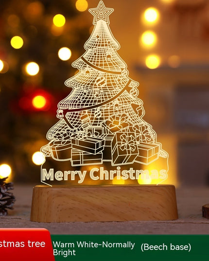 Christmas Decoration 3D Lamp Acrylic LED Night Lights
