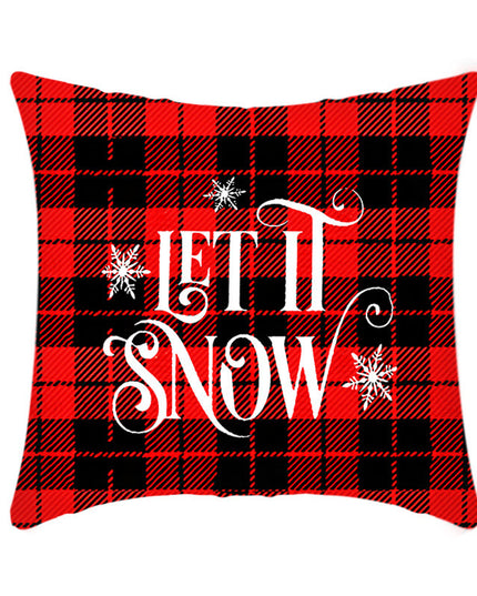 Merry Christmas Cushion Cover 45cm Elk Santa Claus Short Plush Sofa Pillow Cover Home Decor Pillowcase Christmas Decoration