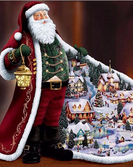 Diamond Painting Father Christmas Embroidery Full Square Diamond Cross  Rhinestone Mosaic Painting Home Decor