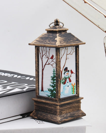 Lantern Santa Claus Snowman Light Merry Christmas Home Decor
