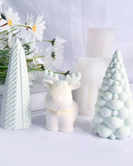 Christmas Three-dimensional Bubble Ball Christmas Tree Candle Mould