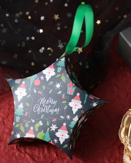 Christmas Gift Boxes Santa Claus Candy Box Star Shape Merry Christmas Boxes Kids Gifts