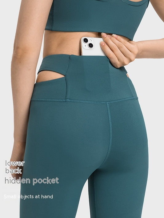 Cross Waist Head Yoga Pants Female Cutout