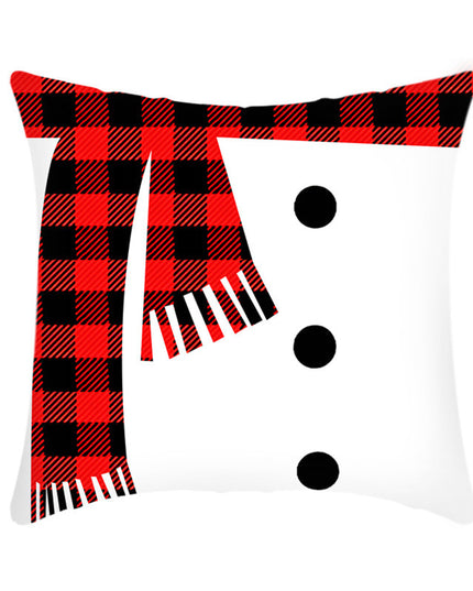 Merry Christmas Cushion Cover 45cm Elk Santa Claus Short Plush Sofa Pillow Cover Home Decor Pillowcase Christmas Decoration