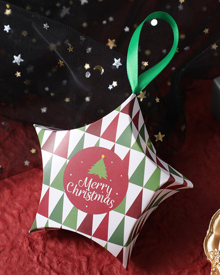 Christmas Gift Boxes Santa Claus Candy Box Star Shape Merry Christmas Boxes Kids Gifts