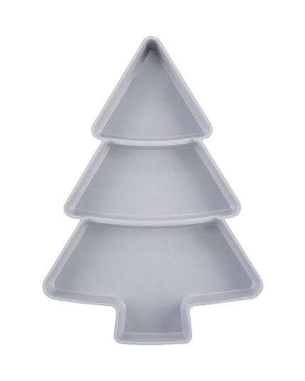 Christmas Tree Shaped Fruit Platter Creative Plates Storage Box Dried Fruit Snack Plates Divided Candy Dessert Plate Container
