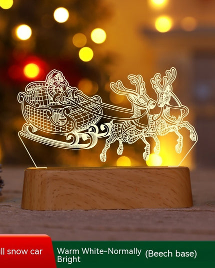 Christmas Decoration 3D Lamp Acrylic LED Night Lights