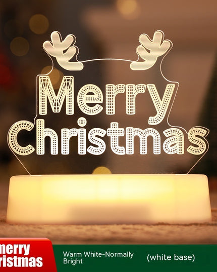 Christmas Decoration 3D Lamp Acrylic LED Night Lights