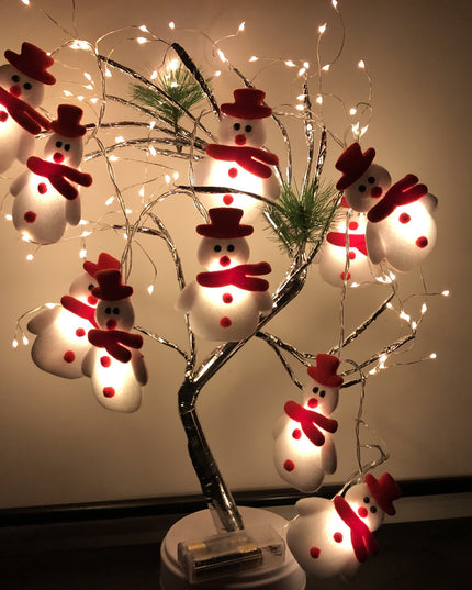 Christmas Decoration Snowman LED String Lights Garland Xmas Fairy Lights Decor For Home Navidad Christmas