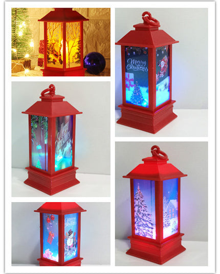 Lantern Santa Claus Snowman Light Merry Christmas Home Decor
