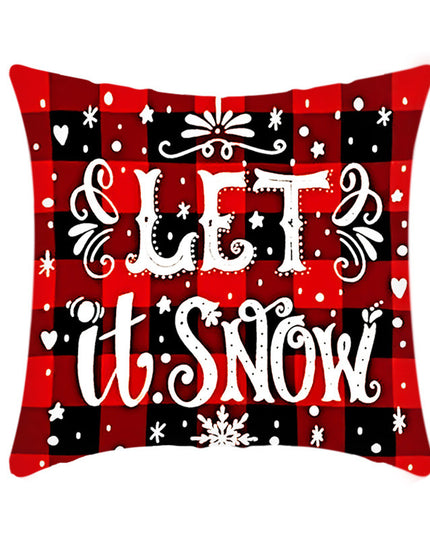 Merry Christmas Cushion Cover 45cm Elk Santa Claus Short Plush Sofa Pillow Cover Home Decor Pillowcase Christmas Decoration